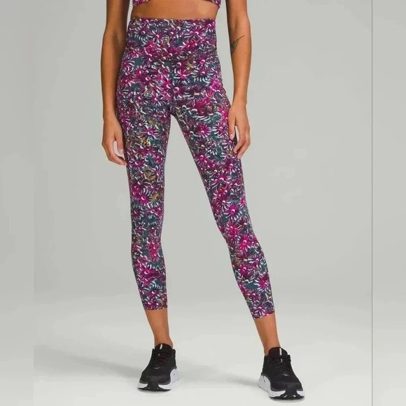 Lululemon Base Pace High-Rise Running Tight 25"Floral Electric Multi